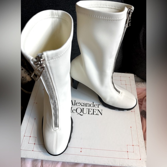 ALEXANDER MCQUEEN Neoprene Sock Boots US9 EU39 Made in Italy Authentic - Picture 3 of 17
